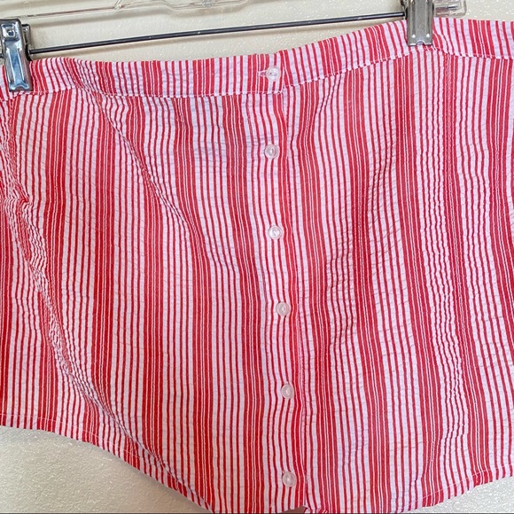 F21 + striped strapless red and white  top - Picture 3 of 5